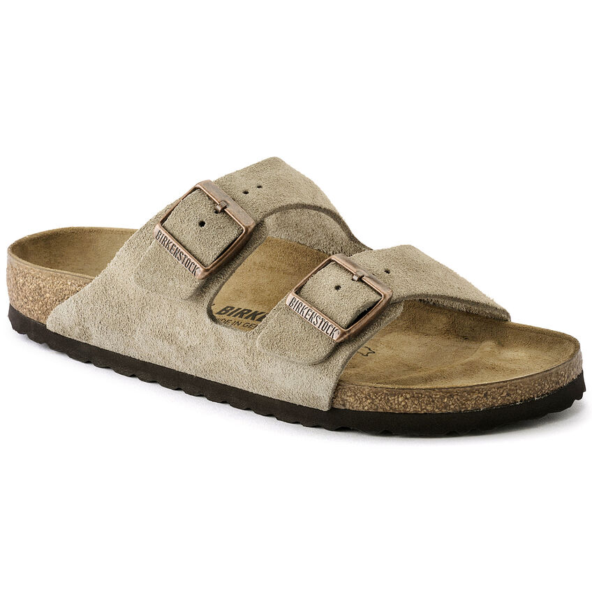 Birkenstock Arizona in Taupe Suede Leather. Available at Zappos where you can get 2% cash back from Upromise